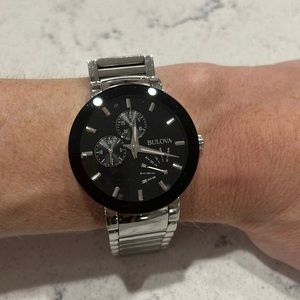Black Bulova watch